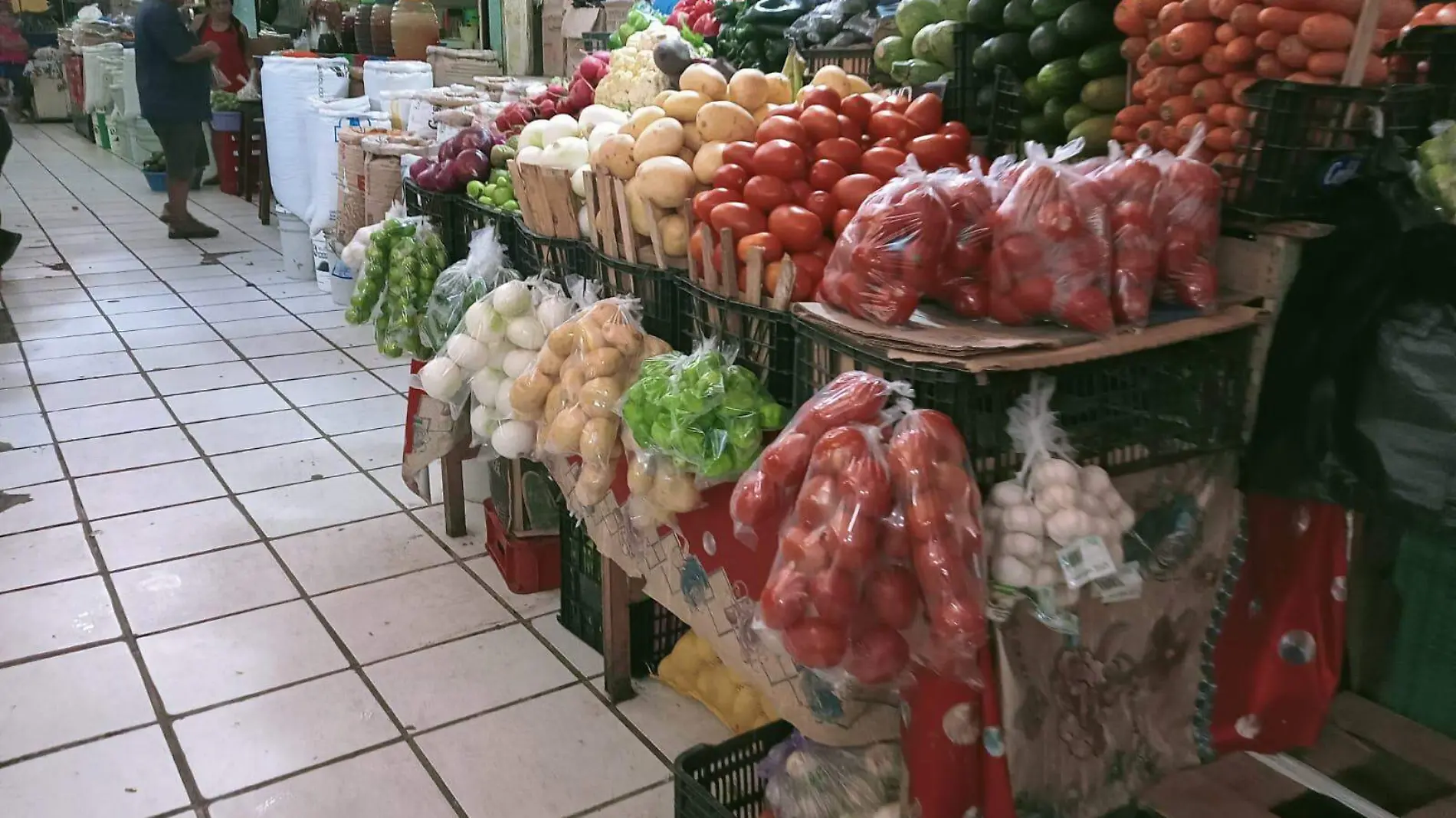 verduras en el mercado